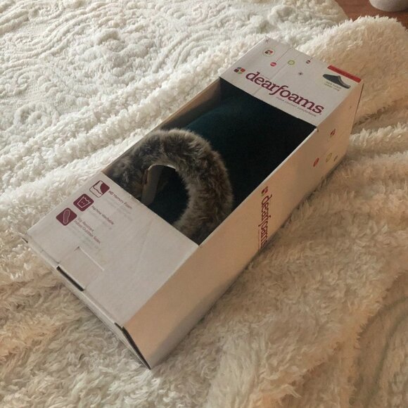 DEARFOAMS DARK FOREST VELOUR CLOG SMALL (5-6) NEW IN BOX - Picture 4 of 11